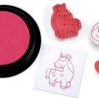 Janod 7797 - Caja de 15 Sellos de Espuma para niños - Unicornios - Desde 3 años